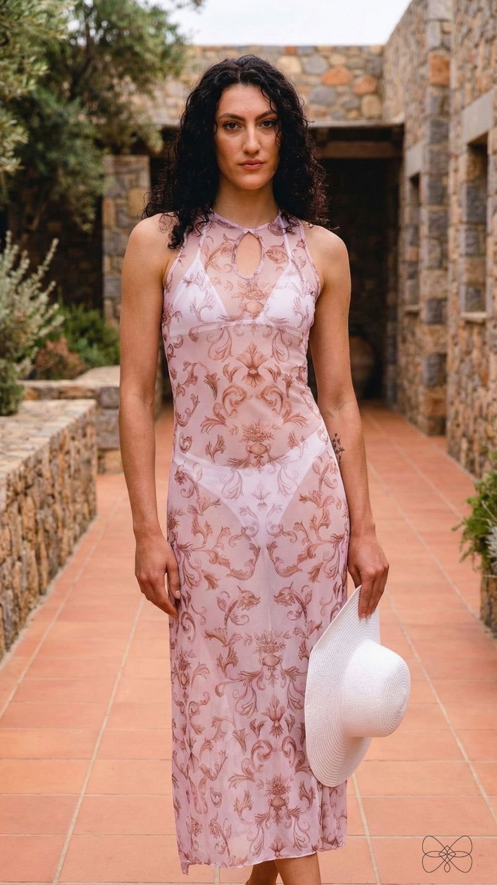 vestido azul transparente