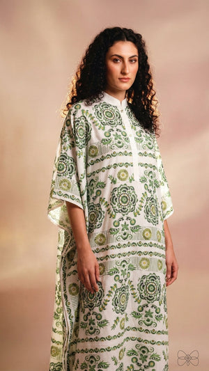 vestido cumprido verde