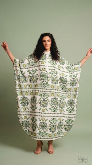 vestido cumprido verde