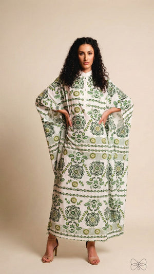 vestido cumprido verde