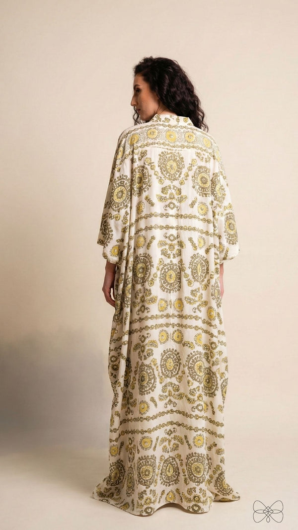 vestido long amarelo