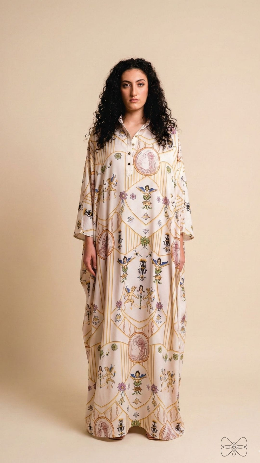 vestido longo estampado