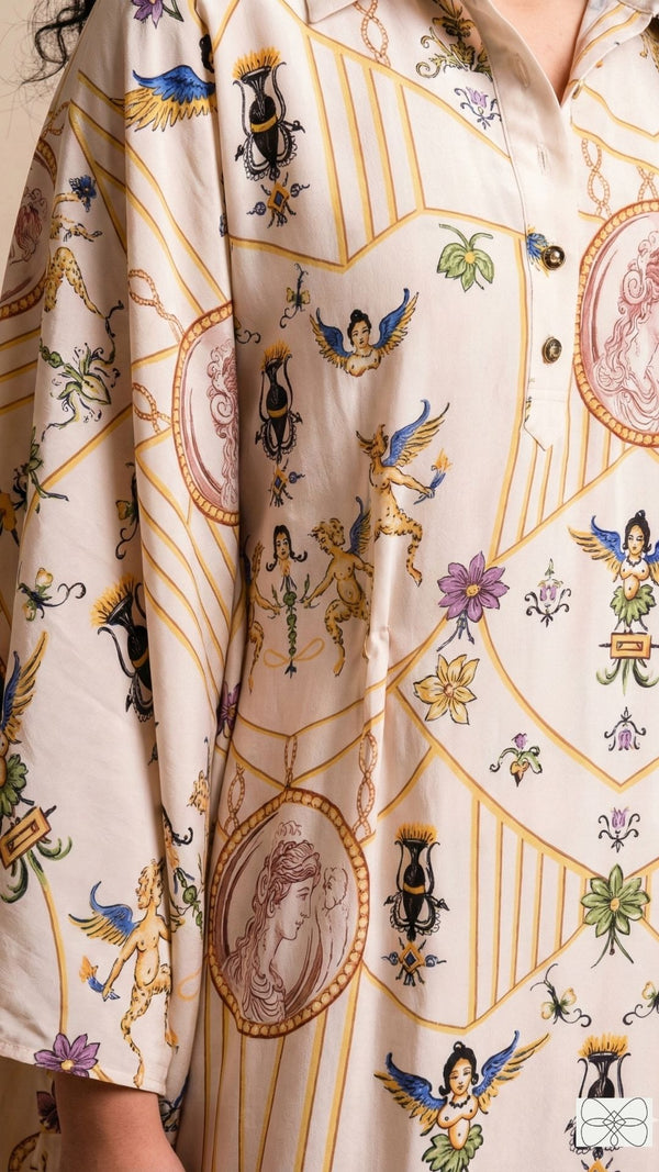 vestido longo estampado